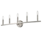 7" Silver Metal Vanity Flush Mounted Sconce