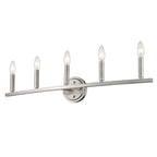 7" Silver Metal Vanity Flush Mounted Sconce