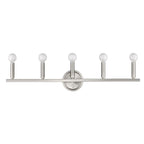 7" Silver Metal Vanity Flush Mounted Sconce