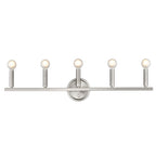 7" Silver Metal Vanity Flush Mounted Sconce