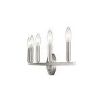 7" Silver Metal Vanity Flush Mounted Sconce