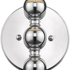 Silver Chrome Wall Light with Linen Fabric Shade