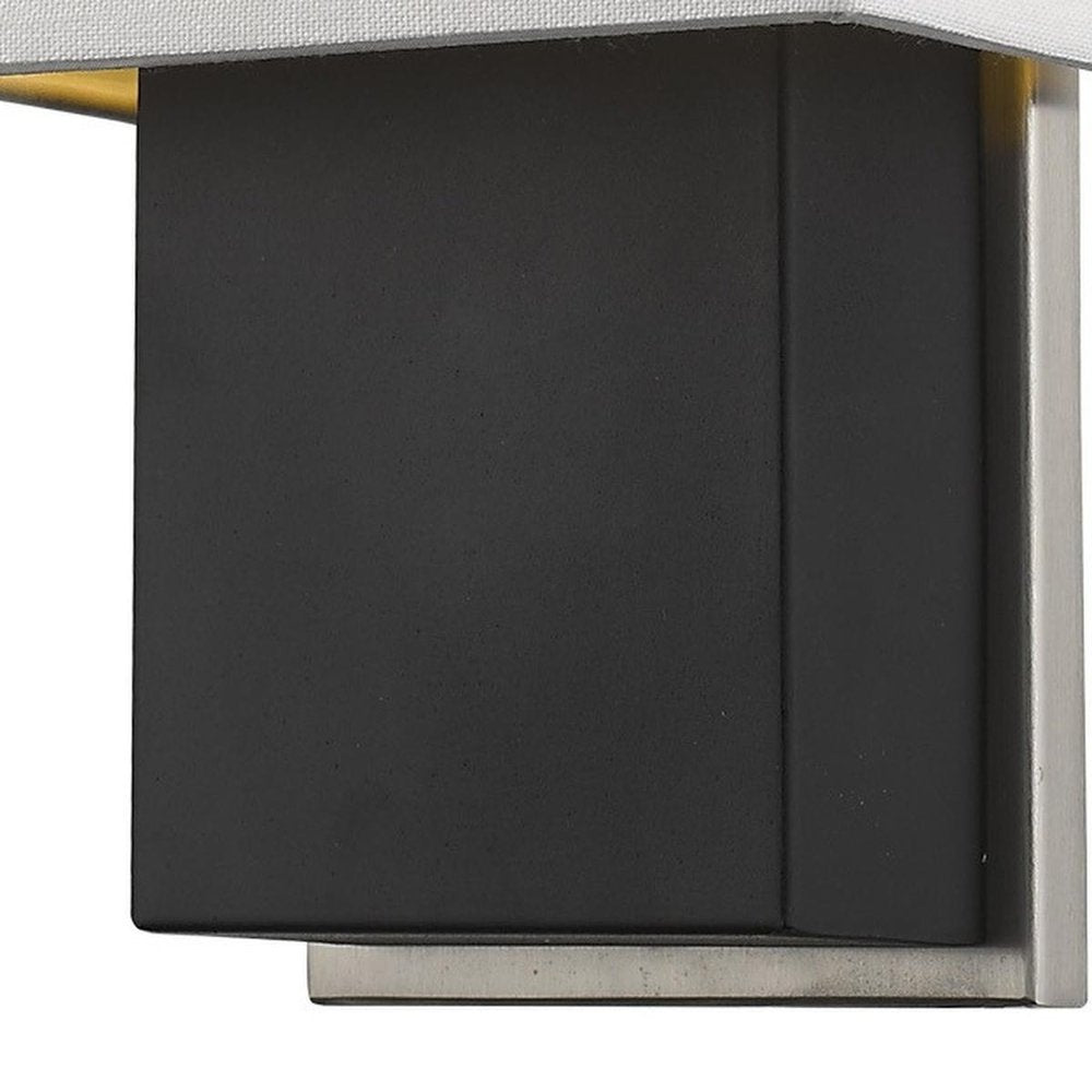 Rectangular Wall Sconce with Linen Fabric Shade