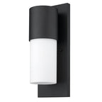 Black Frosted Dimmable Outdoor Hanging Light With Black And White Shades