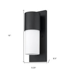Black Frosted Dimmable Outdoor Hanging Light With Black And White Shades