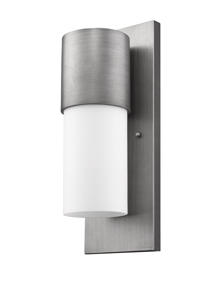 Silver And White Frosted Dimmable Outdoor Hanging Light With Silver And White Shades