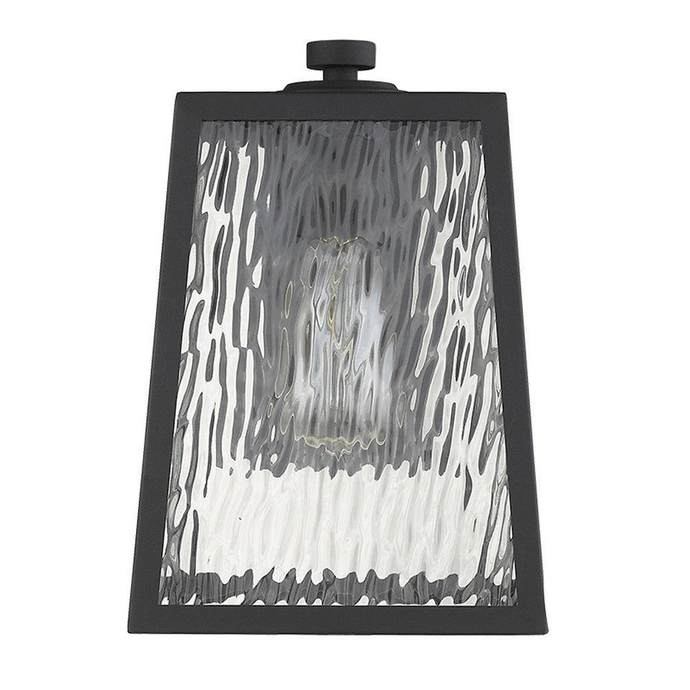 Black And Clear Seeded Dimmable Outdoor Hanging Light With Black And Clear Shades