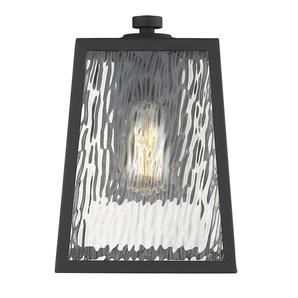 Black And Clear Seeded Dimmable Outdoor Hanging Light With Black And Clear Shades