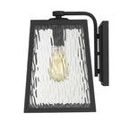 Black And Clear Seeded Dimmable Outdoor Hanging Light With Black And Clear Shades