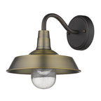 Brass Seeded Dimmable Outdoor Hanging Light With Brass Shades