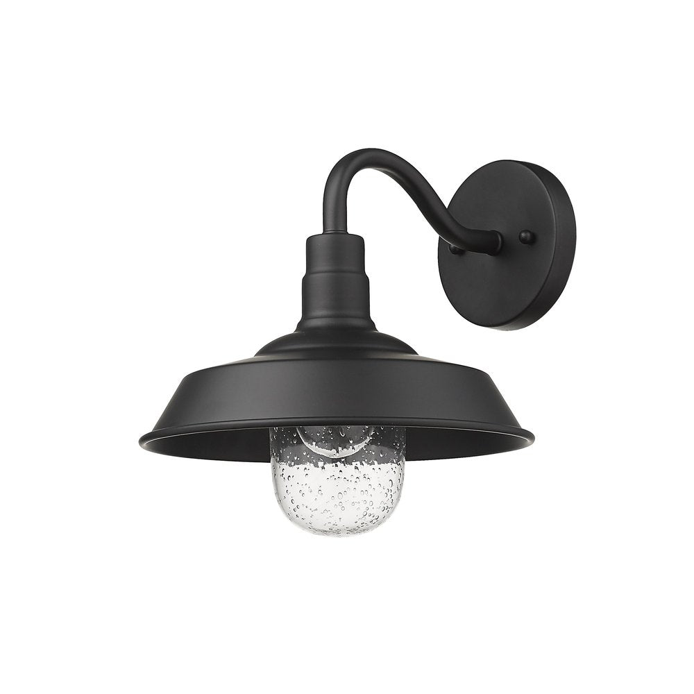 Black Seeded Dimmable Outdoor Hanging Light With Black Shades