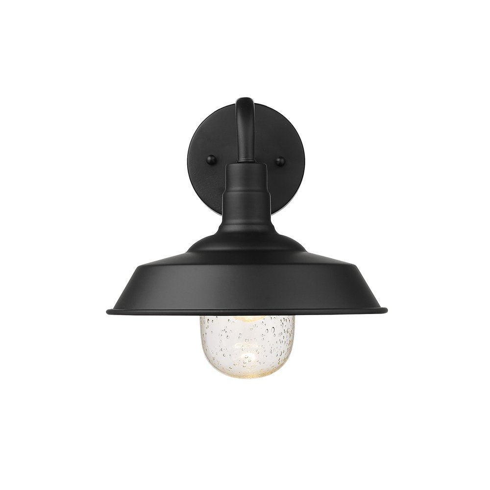 Black Seeded Dimmable Outdoor Hanging Light With Black Shades