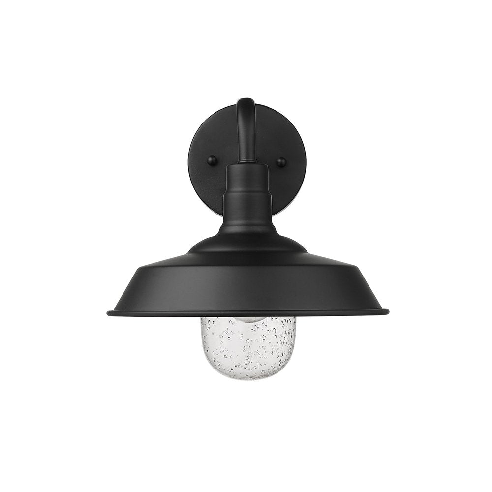 Black Seeded Dimmable Outdoor Hanging Light With Black Shades