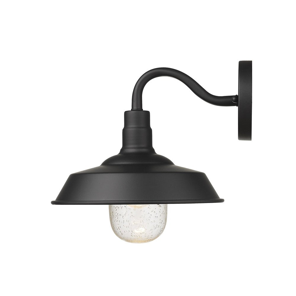 Black Seeded Dimmable Outdoor Hanging Light With Black Shades