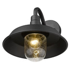 Black Seeded Dimmable Outdoor Hanging Light With Black Shades