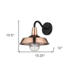 Copper Seeded Dimmable Outdoor Hanging Light With Copper Shades
