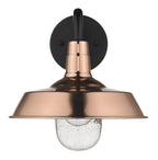 Copper Seeded Dimmable Outdoor Hanging Light With Copper Shades