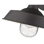 Black Seeded Dimmable Outdoor Hanging Light With Black Shades