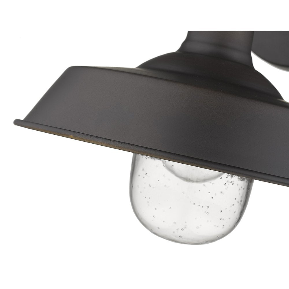 Black Seeded Dimmable Outdoor Hanging Light With Black Shades