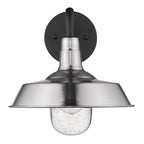 Silver Seeded Dimmable Outdoor Hanging Light With Silver Shades