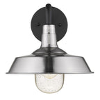 Silver Seeded Dimmable Outdoor Hanging Light With Silver Shades