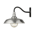 Silver And Black Seeded Dimmable Outdoor Hanging Light With Silver And Black Shades