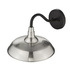 Silver And Black Seeded Dimmable Outdoor Hanging Light With Silver And Black Shades