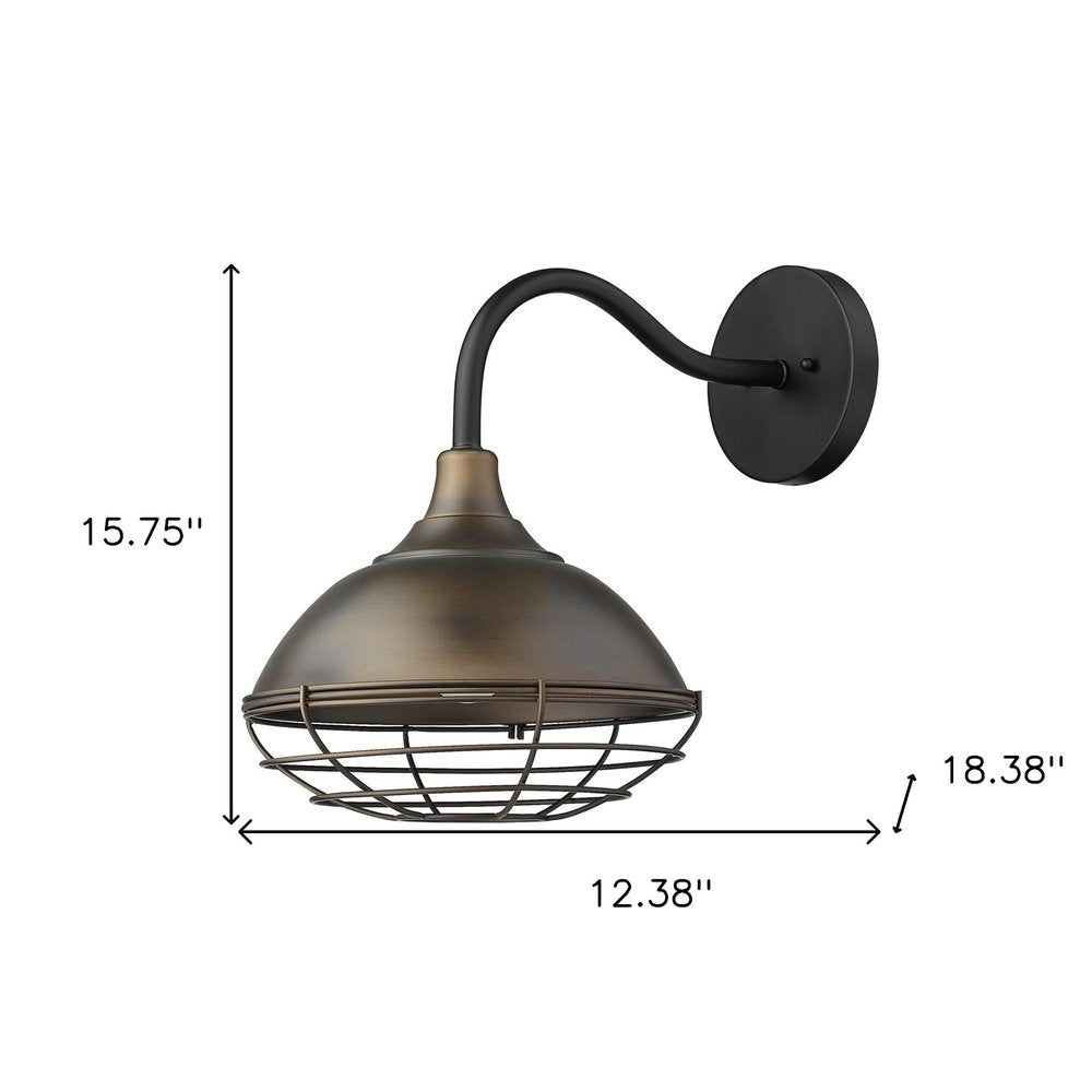Bronze And Black Dimmable Outdoor Hanging Light With Bronze And Black Shades