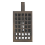 Bronze And Clear Seeded Dimmable Outdoor Hanging Light With Bronze And Clear Shades