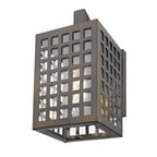Bronze And Clear Seeded Dimmable Outdoor Hanging Light With Bronze And Clear Shades