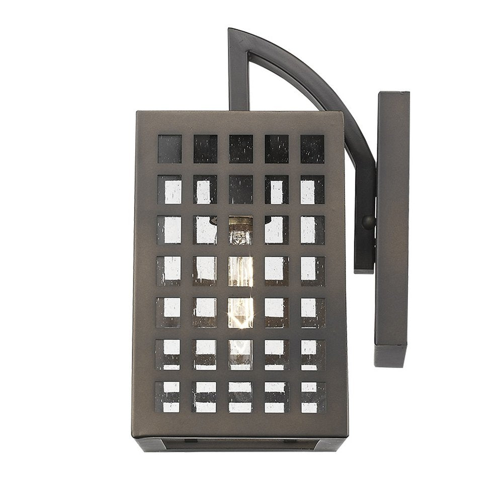 Bronze And Clear Seeded Dimmable Outdoor Hanging Light With Bronze And Clear Shades