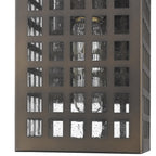 Bronze And Clear Seeded Dimmable Outdoor Hanging Light With Bronze And Clear Shades