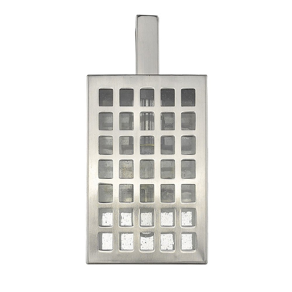 Silver And Clear Seeded Dimmable Outdoor Hanging Light With Silver And Clear Shades