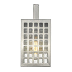 Silver And Clear Seeded Dimmable Outdoor Hanging Light With Silver And Clear Shades