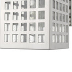 Silver And Clear Seeded Dimmable Outdoor Hanging Light With Silver And Clear Shades