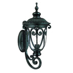 Black And Clear Seeded Dimmable Outdoor Hanging Light With Black And Clear Shades