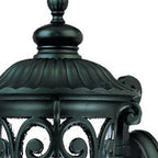 Black And Clear Seeded Dimmable Outdoor Hanging Light With Black And Clear Shades
