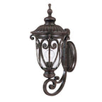 Antiqued Bronze Seeded Dimmable Outdoor Hanging Light With Antiqued Bronze Shades