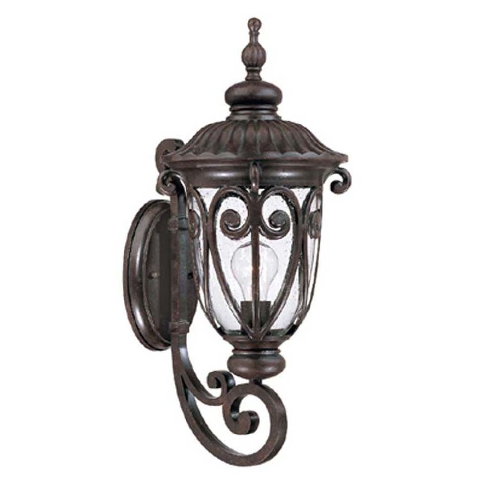 Antiqued Bronze Seeded Dimmable Outdoor Hanging Light With Antiqued Bronze Shades