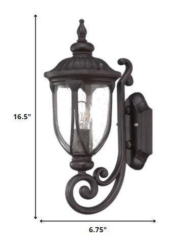Black And Clear Seeded Dimmable Outdoor Hanging Light With Black And Clear Shades