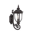 Black And Clear Seeded Dimmable Outdoor Hanging Light With Black And Clear Shades