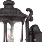 Black And Clear Seeded Dimmable Outdoor Hanging Light With Black And Clear Shades