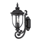 Black And Clear Seeded Dimmable Outdoor Hanging Light With Black And Clear Shades