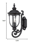 Black And Clear Seeded Dimmable Outdoor Hanging Light With Black And Clear Shades