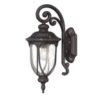 Black And Clear Seeded Dimmable Outdoor Hanging Light With Black And Clear Shades
