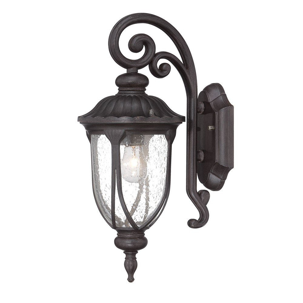Black And Clear Seeded Dimmable Outdoor Hanging Light With Black And Clear Shades