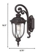 Black And Clear Seeded Dimmable Outdoor Hanging Light With Black And Clear Shades