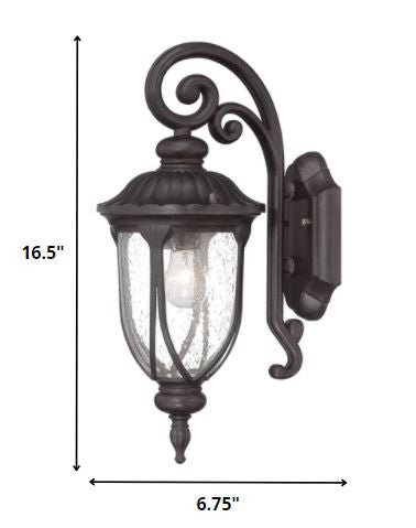 Black And Clear Seeded Dimmable Outdoor Hanging Light With Black And Clear Shades