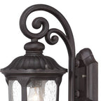 Black And Clear Seeded Dimmable Outdoor Hanging Light With Black And Clear Shades