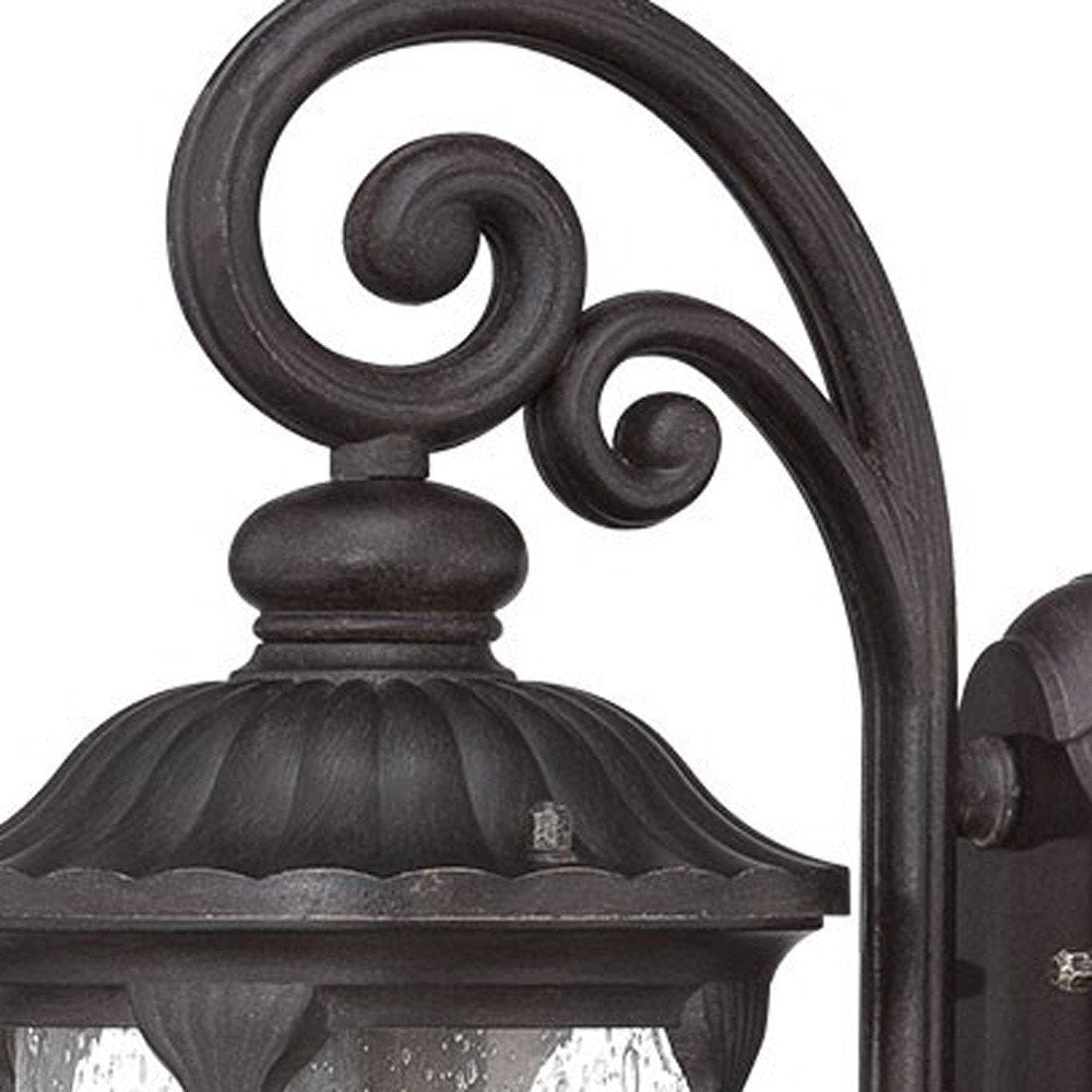 Black And Clear Seeded Dimmable Outdoor Hanging Light With Black And Clear Shades